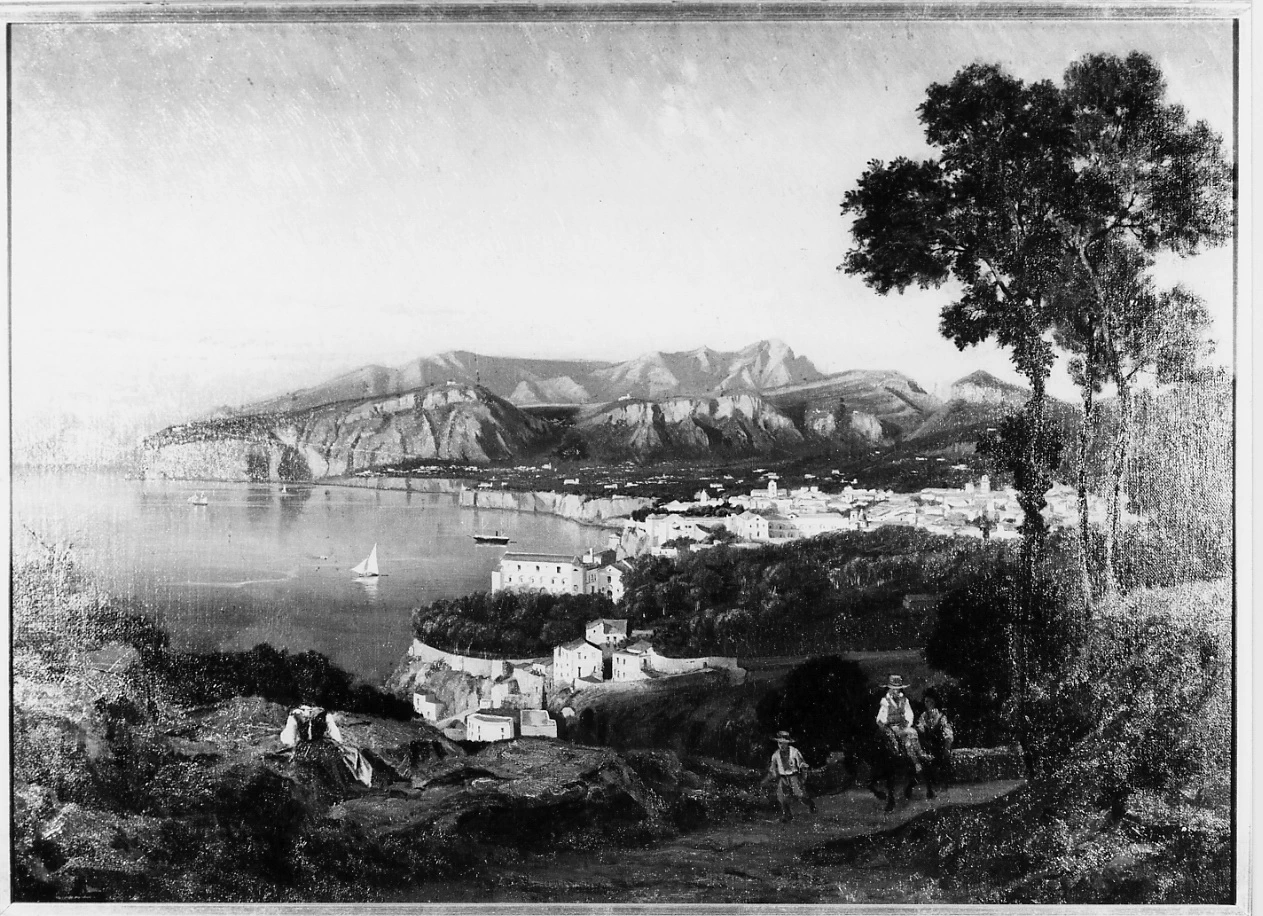 Veduta dal monte a Sud della città di Sorrento e del suo golfo - Museo Civico, Palazzo d'Avalos, Vasto, (CH)